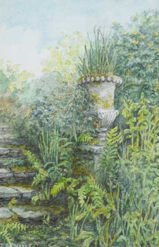 A FORGOTTEN CORNER OF THE GARDEN, 1989 by Jane de Vries  at Whyte's Auctions