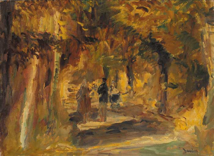 ELDERLY LOVERS LANE by Ronald Ossory Dunlop RA RBA NEAC (1894-1973) at Whyte's Auctions