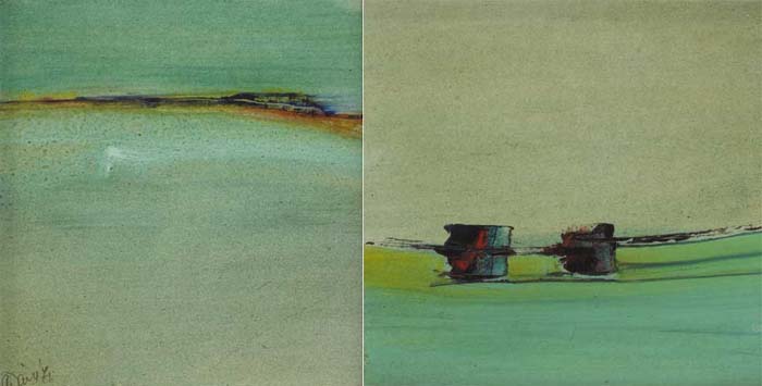 DISTANT RIDGE and SUMMER STASIS, 1971 (A PAIR) by Gerald Davis sold for �1,500 at Whyte's Auctions