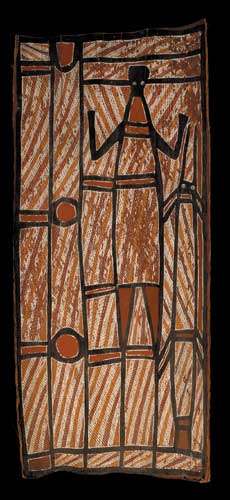 FIGURE AND TOTEM POLE by Ronnie Djambardi (Australian, 1920-1994) at Whyte's Auctions