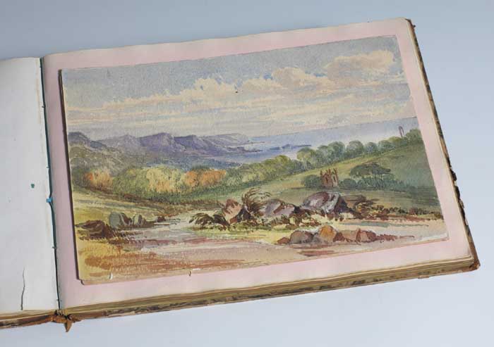 Victorian scrapbook album of drawings and prints at Whyte's Auctions