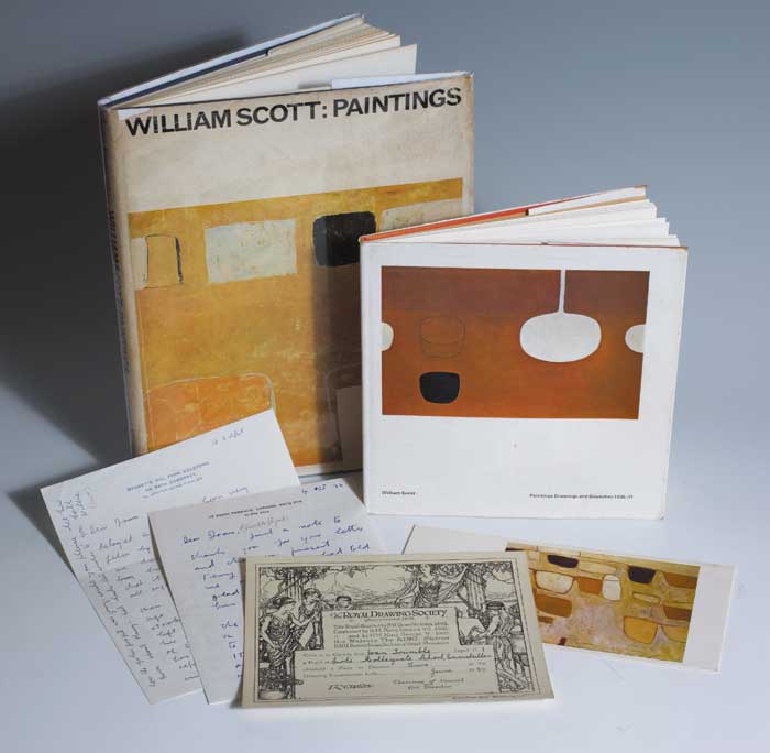 Collection of autograph manuscript letters, a card and a signed book by William Scott sold for 850 at Whyte's Auctions