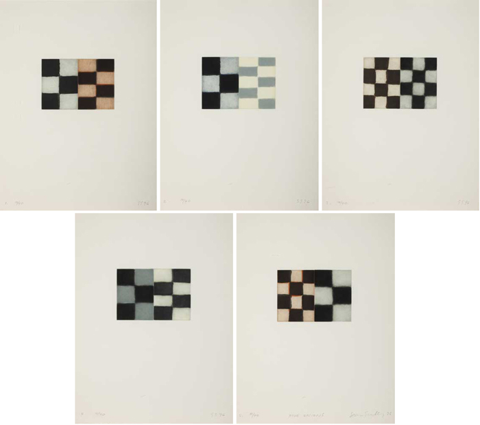 FIVE UNIONS, 1996 (COMPLETE SET OF FIVE DIPTYCHS) by Seán Scully (b.1945) (b.1945) at Whyte's Auctions