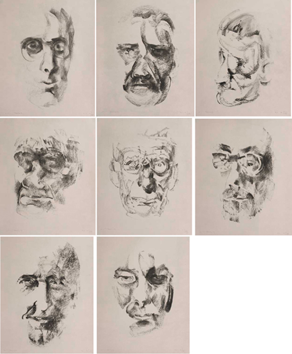 EIGHT IRISH WRITERS, 1981 by Louis le Brocquy HRHA (1916-2012) at Whyte's Auctions