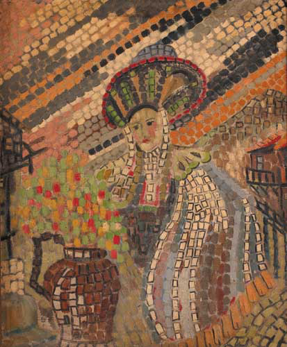 WOMAN IN HEADDRESS by Markey Robinson (1918-1999) at Whyte's Auctions