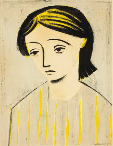 PORTRAIT OF A GIRL, 1948 by William Scott sold for �6,000 at Whyte's Auctions