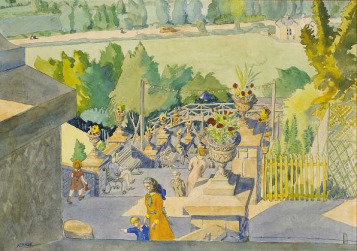 BELLEVUE PARK STEPS, BELFAST, circa 1936-37 by Harry Kernoff RHA (1900-1974) at Whyte's Auctions