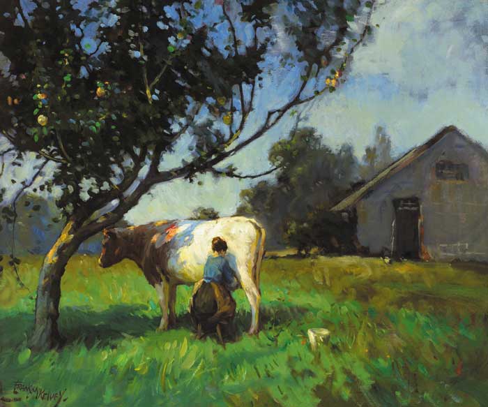 MILKING, circa 1919-20 by Frank McKelvey RHA RUA (1895-1974) at Whyte's Auctions