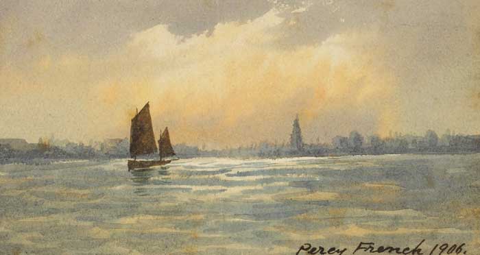 ON DUBLIN BAY, 1906 by William Percy French (1854-1920) at Whyte's Auctions