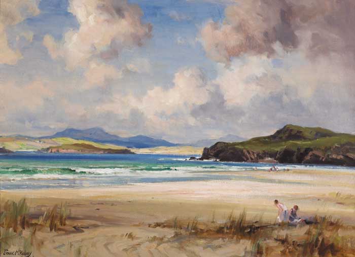 BREEZY DAY, MARBLE HILL STRAND, COUNTY DONEGAL by Frank McKelvey RHA RUA (1895-1974) RHA RUA (1895-1974) at Whyte's Auctions