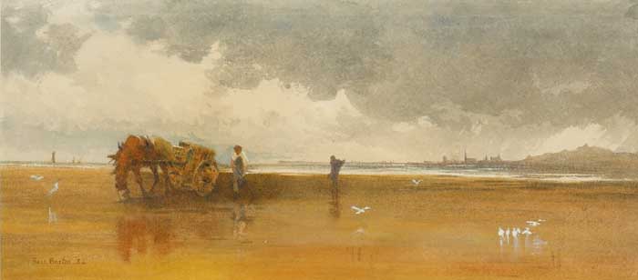 GATHERING KELP ON MERRION STRAND, 1884 by Rose Mary Barton RWS (1856-1929) RWS (1856-1929) at Whyte's Auctions