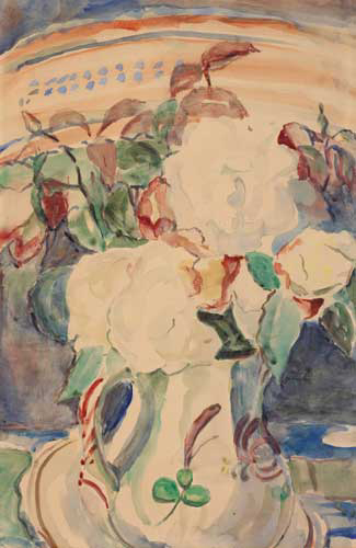 ROSES IN A LUNEVILLE JUG by Letitia Marion Hamilton RHA (1878-1964) RHA (1878-1964) at Whyte's Auctions