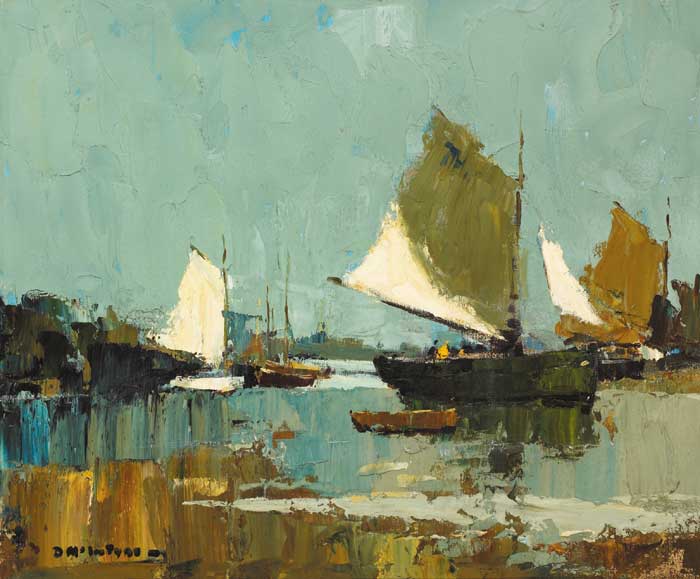 SUNLIGHT ON SAILS, 1966-67 by Donald McIntyre RI RCA SMA (b.1923) RI RCA SMA (b.1923) at Whyte's Auctions