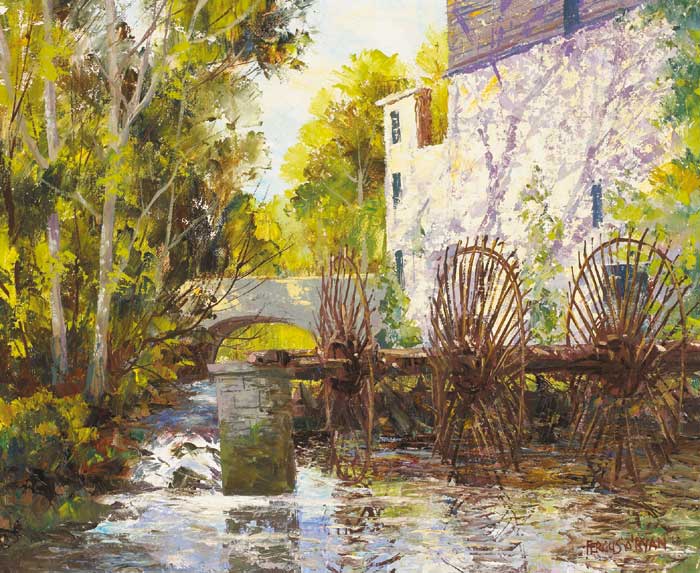 DOYLE'S MILL, NEWBRIDGE by Fergus O'Ryan sold for �2,000 at Whyte's Auctions