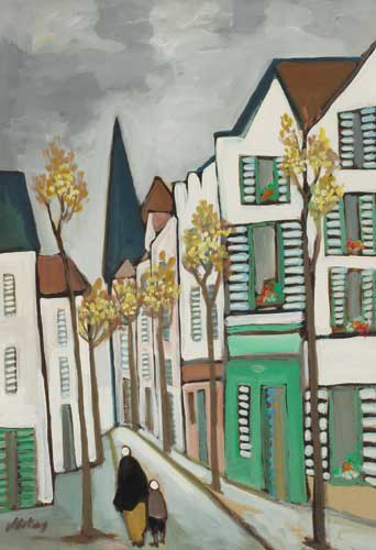 A FRENCH VILLAGE IN AUTUMN by Markey Robinson (1918-1999) (1918-1999) at Whyte's Auctions