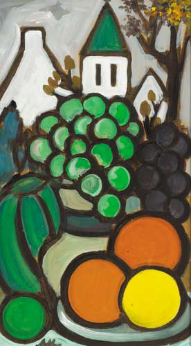 STILL LIFE WITH GRAPES by Markey Robinson (1918-1999) (1918-1999) at Whyte's Auctions