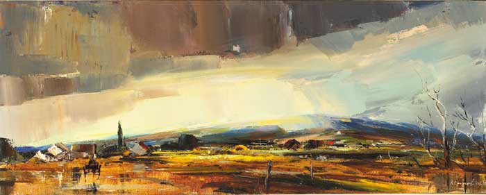 STORM CLOUDS, COUNTY DOWN by Kenneth Webb RWA FRSA RUA (b.1927) at Whyte's Auctions