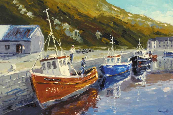 NORTH HARBOUR, CAPE CLEAR ISLAND, COUNTY CORK by Ivan Sutton sold for �4,000 at Whyte's Auctions