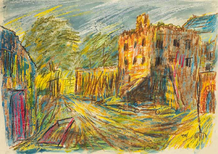 OLD MILL AND YARD, 1957 by Tony O'Malley HRHA (1913-2003) at Whyte's Auctions