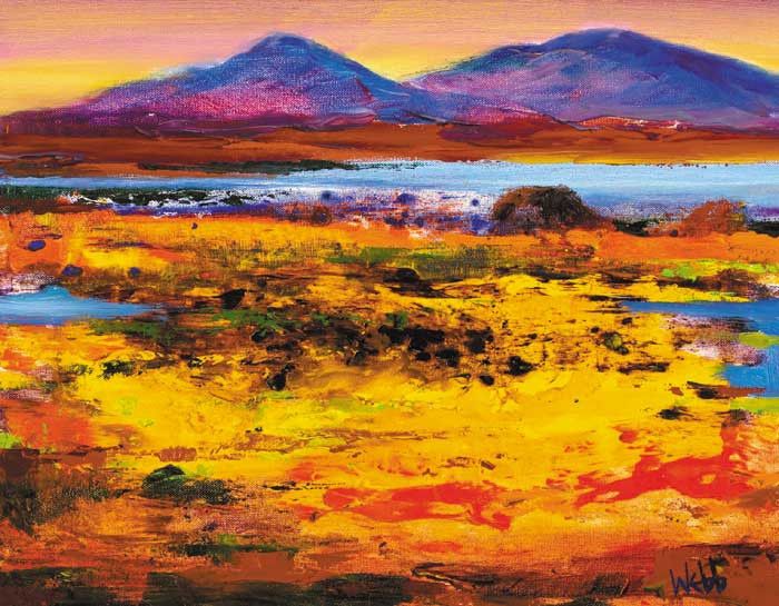 SUNSET BOG, ROUNDSTONE by Kenneth Webb RWA FRSA RUA (b.1927) at Whyte's Auctions