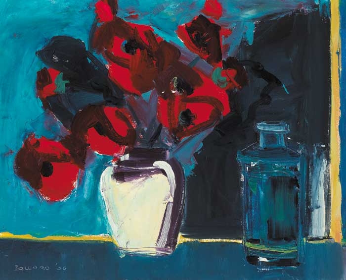 RED POPPIES AND BLUE BOTTLE, 2006 by Brian Ballard sold for �7,200 at Whyte's Auctions