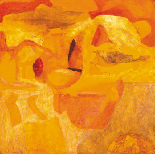 GOLD SEA OF SARDINIA DEL NORTE (BLAS CANARIAS), 1973 by Pádraig MacMiadhacháin RWA (1929-2017) RWA (1929-2017) at Whyte's Auctions