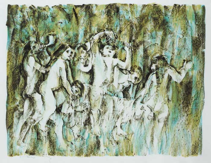 CHILDREN IN A WOOD III, 1991 by Louis le Brocquy HRHA (1916-2012) HRHA (1916-2012) at Whyte's Auctions