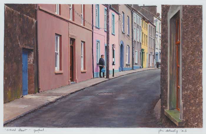 CURVED STREET, YOUGHAL, 1988 by John Doherty (b.1949) at Whyte's Auctions