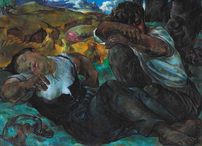 THE HARVESTERS, 1943 by Mary Swanzy sold for �42,000 at Whyte's Auctions