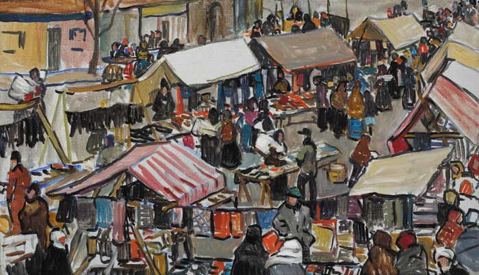 MARKET SCENE by Mary Swanzy HRHA (1882-1978) HRHA (1882-1978) at Whyte's Auctions