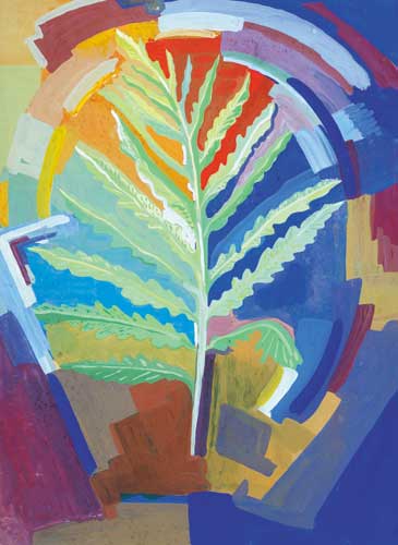 FERN STUDY WITH CUBIST SURROUND by Evie Hone HRHA (1894-1955) HRHA (1894-1955) at Whyte's Auctions