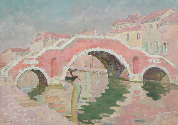 PINK BRIDGE, VENICE by Letitia Marion Hamilton sold for �14,000 at Whyte's Auctions