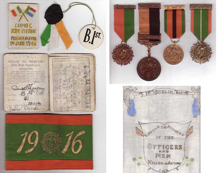 1916-1921 A RARE GROUP OF MEDALS, BADGES AND RELATED MEMORABILIA OF VOUNTEER DANIEL TYNAN, �B� COMPANY, FIRST DUBLIN BATTALION, IRISH REPUBLICAN ARMY at Whyte's Auctions