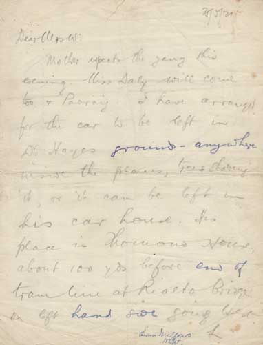 1921-22 LIAM MELLOWES CORRESPONDENCE at Whyte's Auctions
