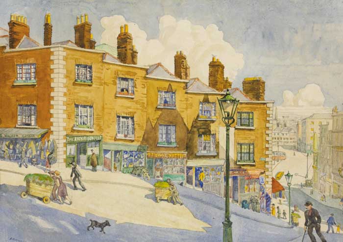 WINETAVERN STREET, DUBLIN by Harry Kernoff RHA (1900-1974) at Whyte's Auctions