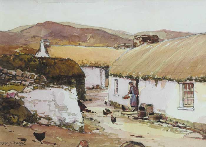 DONEGAL COTTAGES by Theodore James Gracey sold for �1,900 at Whyte's Auctions