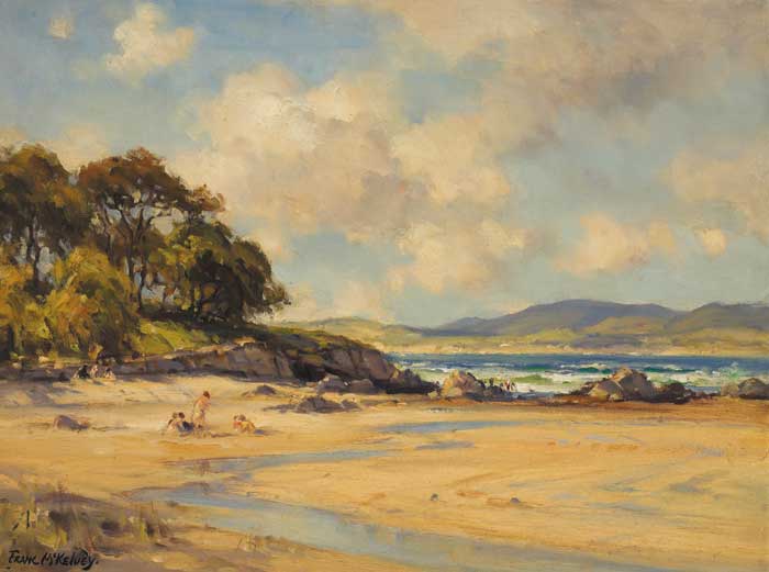 THE FRIARY BEACH, ARDS BAY, COUNTY DONEGAL by Frank McKelvey RHA RUA (1895-1974) at Whyte's Auctions