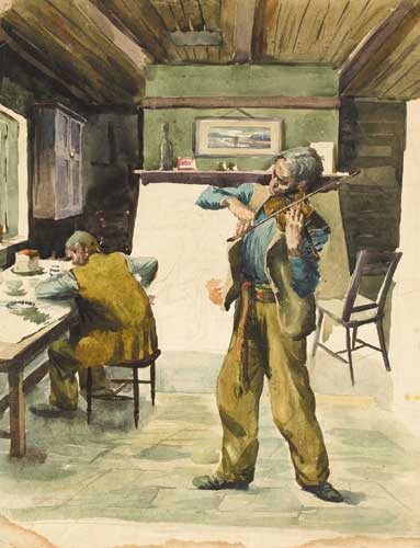 FIDDLER by Simon Coleman RHA (1916-1995) at Whyte's Auctions