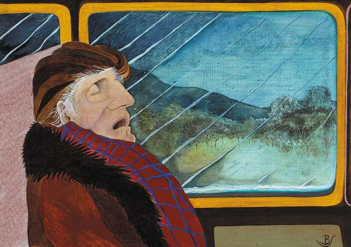 MISS M. ON KERRY TRAIN, 1974 by Pauline Bewick RHA (1935-2022) RHA (1935-2022) at Whyte's Auctions