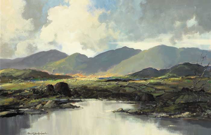AMONG THE TWELVE PINS, CONNEMARA, COUNTY GALWAY by George K. Gillespie RUA (1924-1995) RUA (1924-1995) at Whyte's Auctions