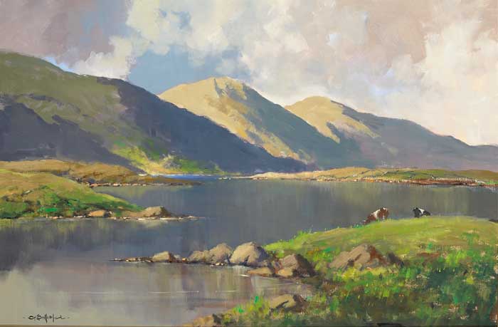NEAR ROUNDSTONE, COUNTY GALWAY by George K. Gillespie RUA (1924-1995) at Whyte's Auctions