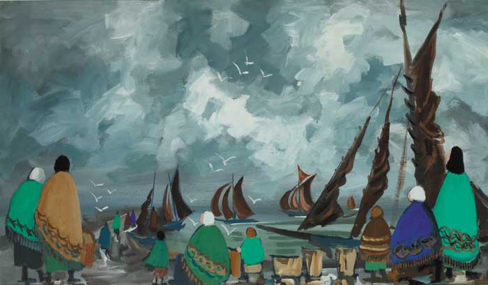 WATCHING THE BOATS by Markey Robinson (1918-1999) (1918-1999) at Whyte's Auctions