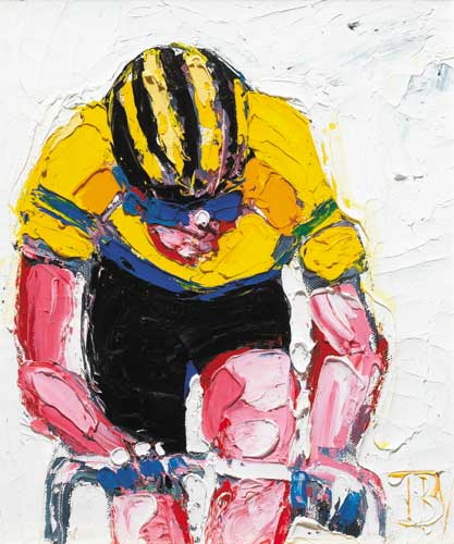 LANCE ARMSTRONG, THE YELLOW JERSEY by John B. Vallely (b.1941) at Whyte's Auctions
