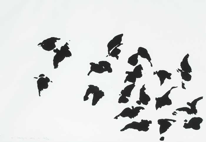 A FLOCK OF BIRDS, 1969 by Louis le Brocquy HRHA (1916-2012) HRHA (1916-2012) at Whyte's Auctions