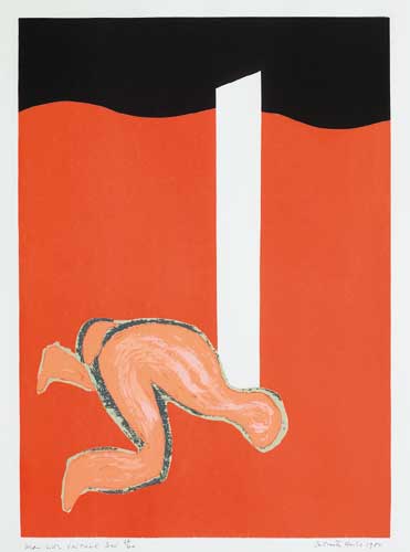 MAN WITH VERTICAL BAR, 1980 by Patrick Hall (b.1935) at Whyte's Auctions