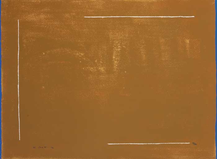 BROWN FIELD DEFINED, 1972 by William Scott sold for �2,800 at Whyte's Auctions