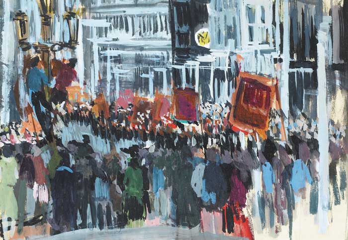 ORANGE PARADE, circa 1965 by Catherine McWilliams (b.1940) at Whyte's Auctions