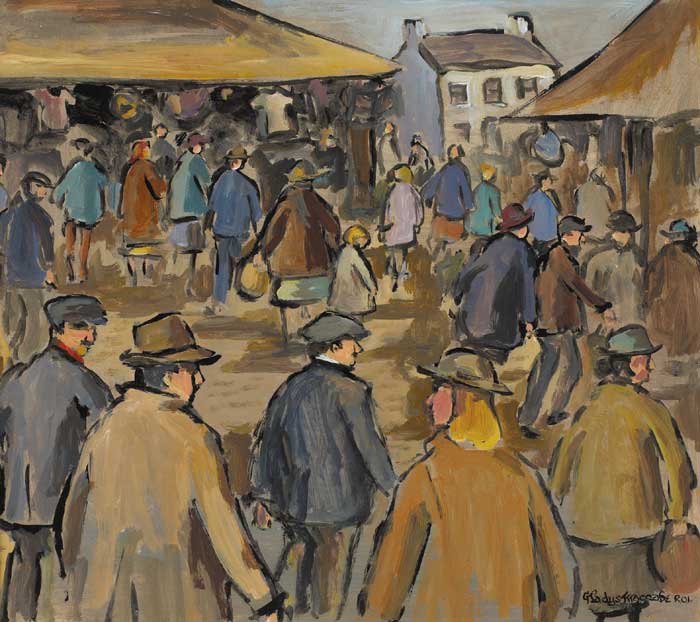 DONEGAL MARKET, 1974 by Gladys Maccabe MBE HRUA ROI FRSA (1918-2018) MBE HRUA ROI FRSA (1918-2018) at Whyte's Auctions