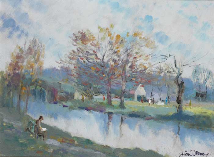 CANAL AT LEESON BRIDGE, 1981 by Liam Treacy (1934-2004) at Whyte's Auctions