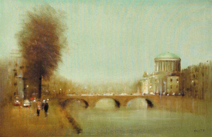 VIEW OF THE FOUR COURTS, DUBLIN by Anthony Robert Klitz (1917-2000) at Whyte's Auctions